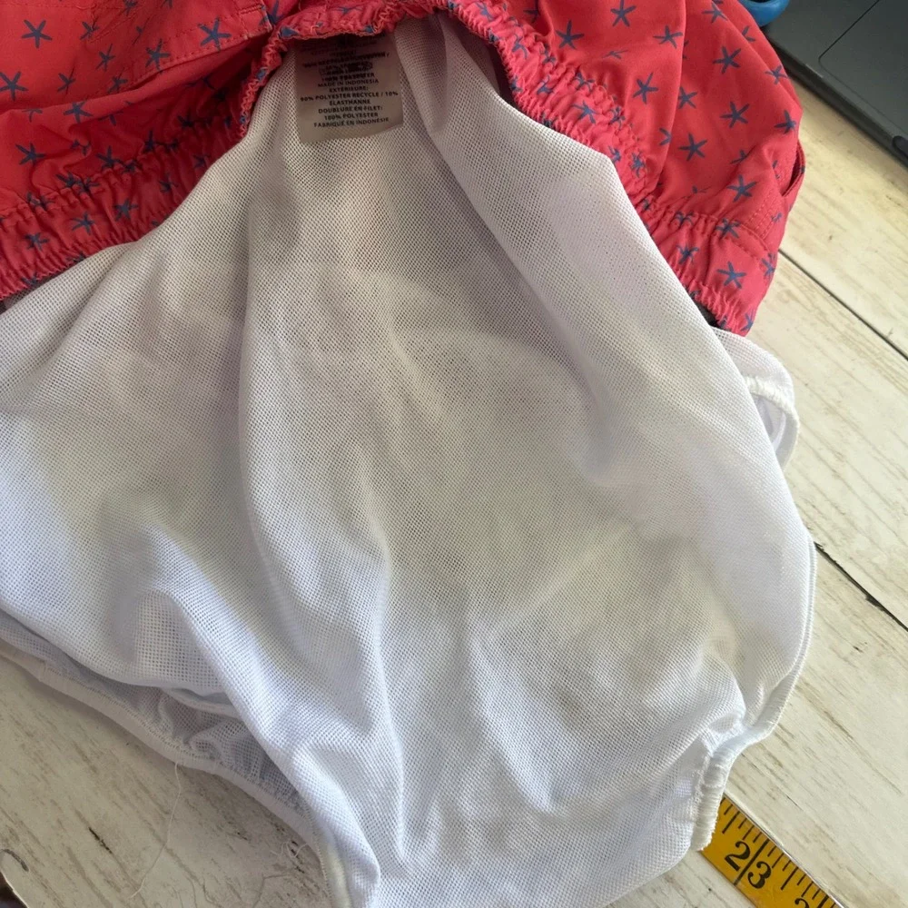 Vineyard Vines Mens Size Swim‎ Trunks Board Shorts XL Pink Starfish Print Mesh